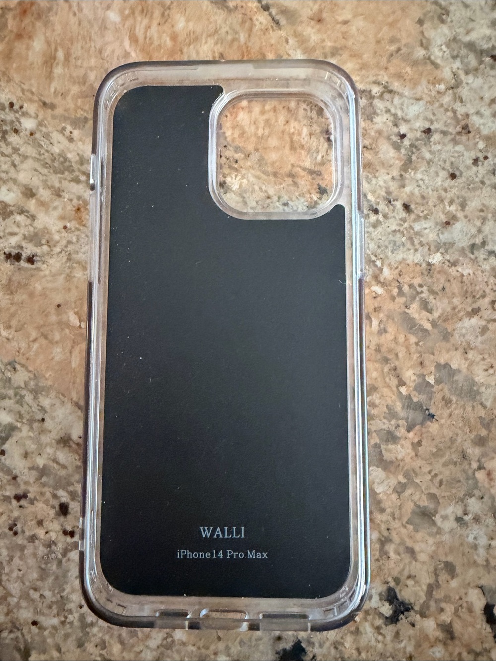Walli Black Clear Bumper Case for iPhone 14 Pro Max